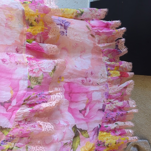 🍋✨ NWT Rococo sand tiered Leona maxi dress size M - Picture 4 of 12